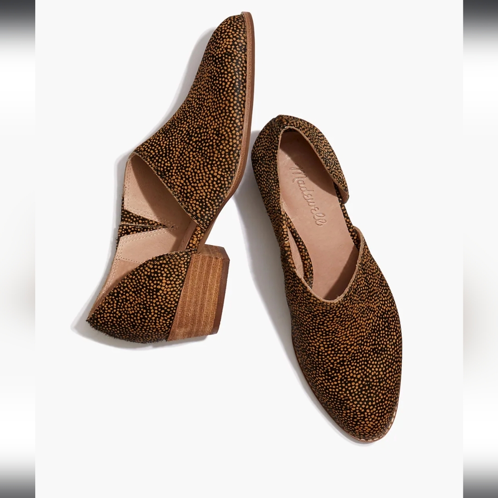 NEW Madewell Lucie Shoe in Spotted Calf Hair